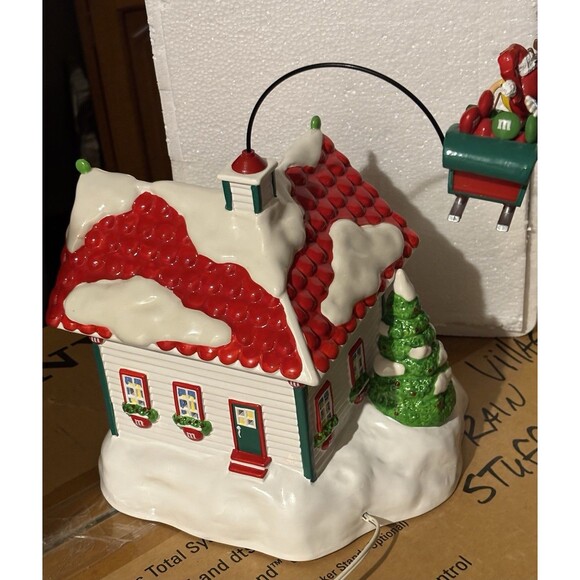 M&M’s Dept 56 Lighted Santa House NIB Hard To Find Christmas Decor Village - Picture 13 of 16